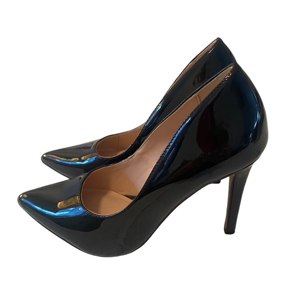 Michael by Michael Shannon Ryleigh Black Patent Leather Pointed Toe Stilettos - Picture 3 of 6